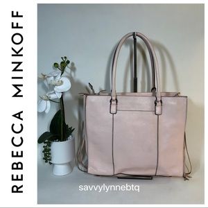 REBECCA MINKOFF Pink Side-Zip Mab Tote AUTHENTIC